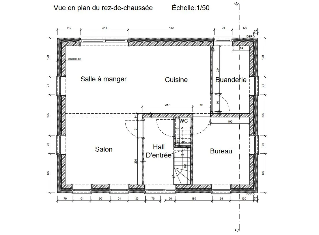 Image de mon projet d'Architecture 2D (Création du plan d'une maison)